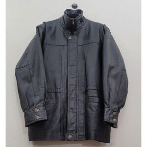 Gio-Armand Vintage Confection Nuovo Millenio Men's Black Leather Jacket Sz.XL